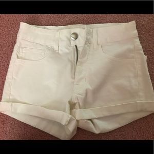 White jean shorts